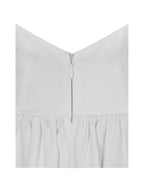 Francine White Cotton Denim Crossover Strap Mini Dress - HOUSE OF SHE