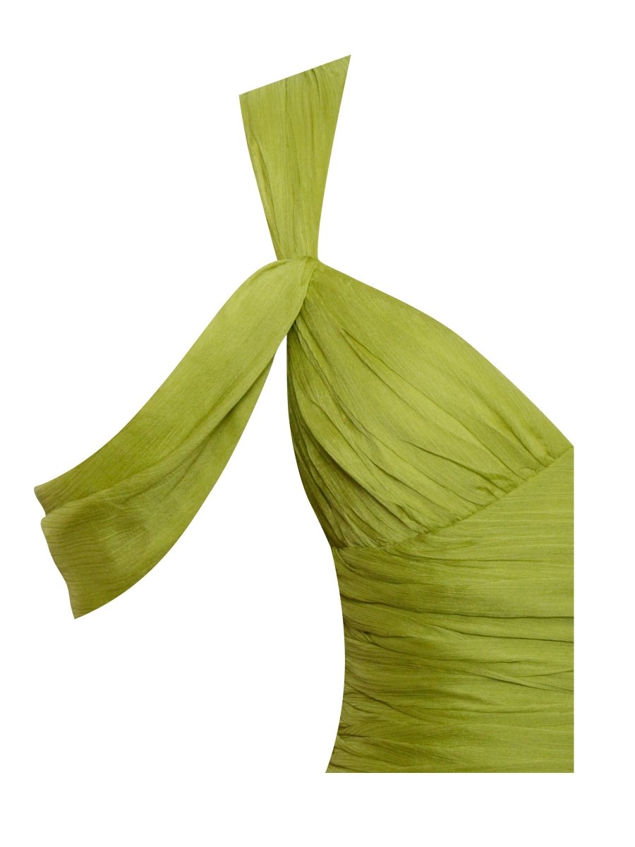 Frani Olive Green Layered Mesh Mini Dress - HOUSE OF SHE