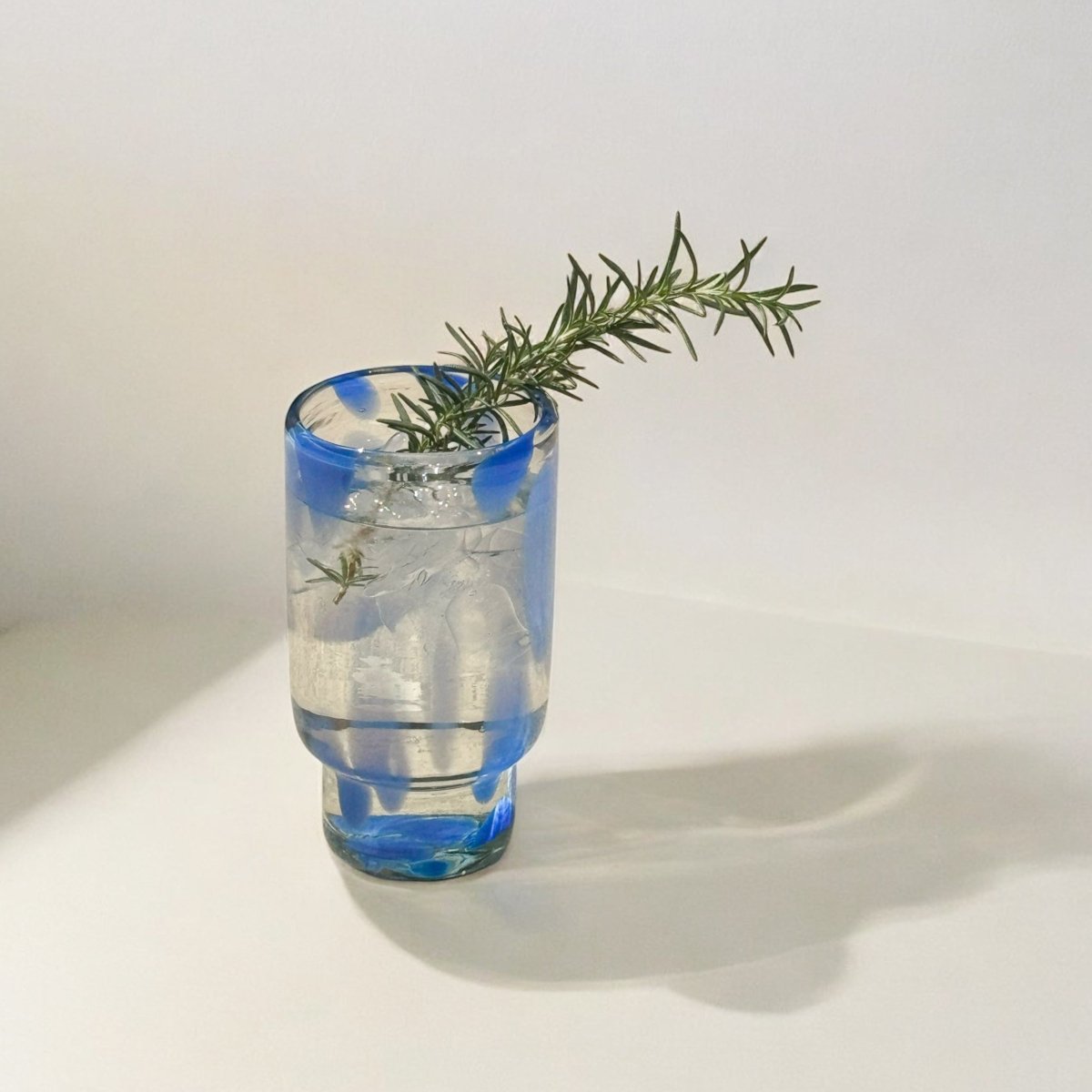 Frida Tall Glasses Blue & Clear (Set of 4) by MESO - HOUSE OF SHE