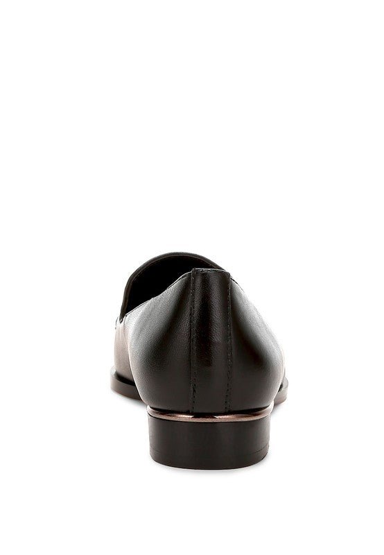 Gabassi Studded Genuine Leather Loafers - HOUSE OF SHE