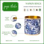 Garden Party Enameled Napkin Ring (4 Pack) - HOUSE OF SHE
