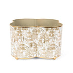 Garden Party Enameled Quatrefoil Cachepot Planter - HOUSE OF SHE