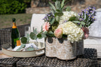 Garden Party Enameled Quatrefoil Cachepot Planter - HOUSE OF SHE