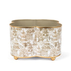 Garden Party Enameled Quatrefoil Cachepot Planter - HOUSE OF SHE