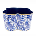 Garden Party Enameled Quatrefoil Cachepot Planter - HOUSE OF SHE