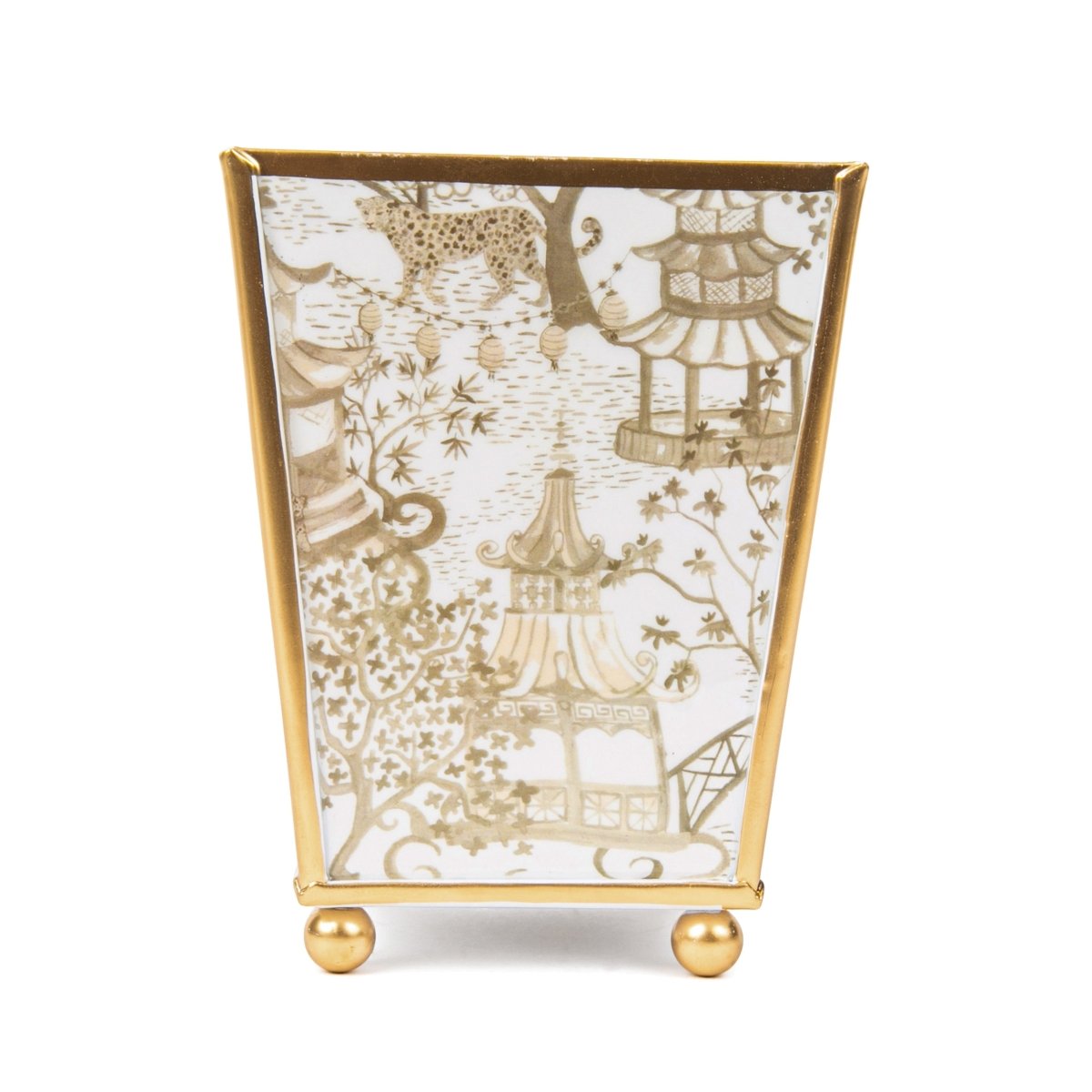 Garden Party Enameled Square Cachepot Planter - HOUSE OF SHE
