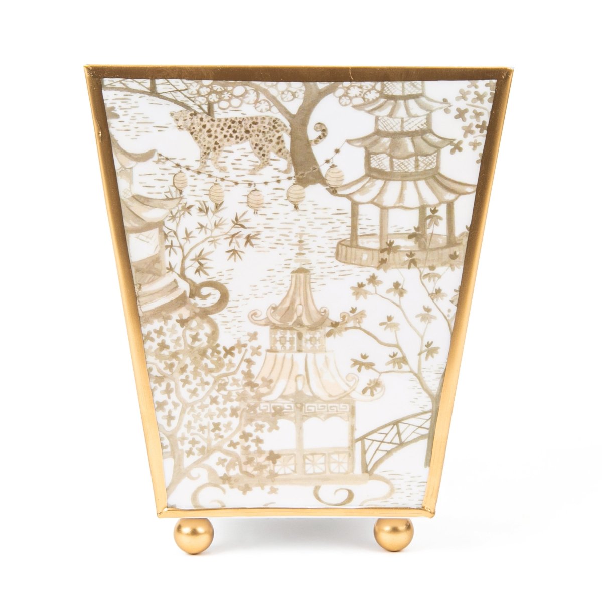 Garden Party Enameled Square Cachepot Planter - HOUSE OF SHE