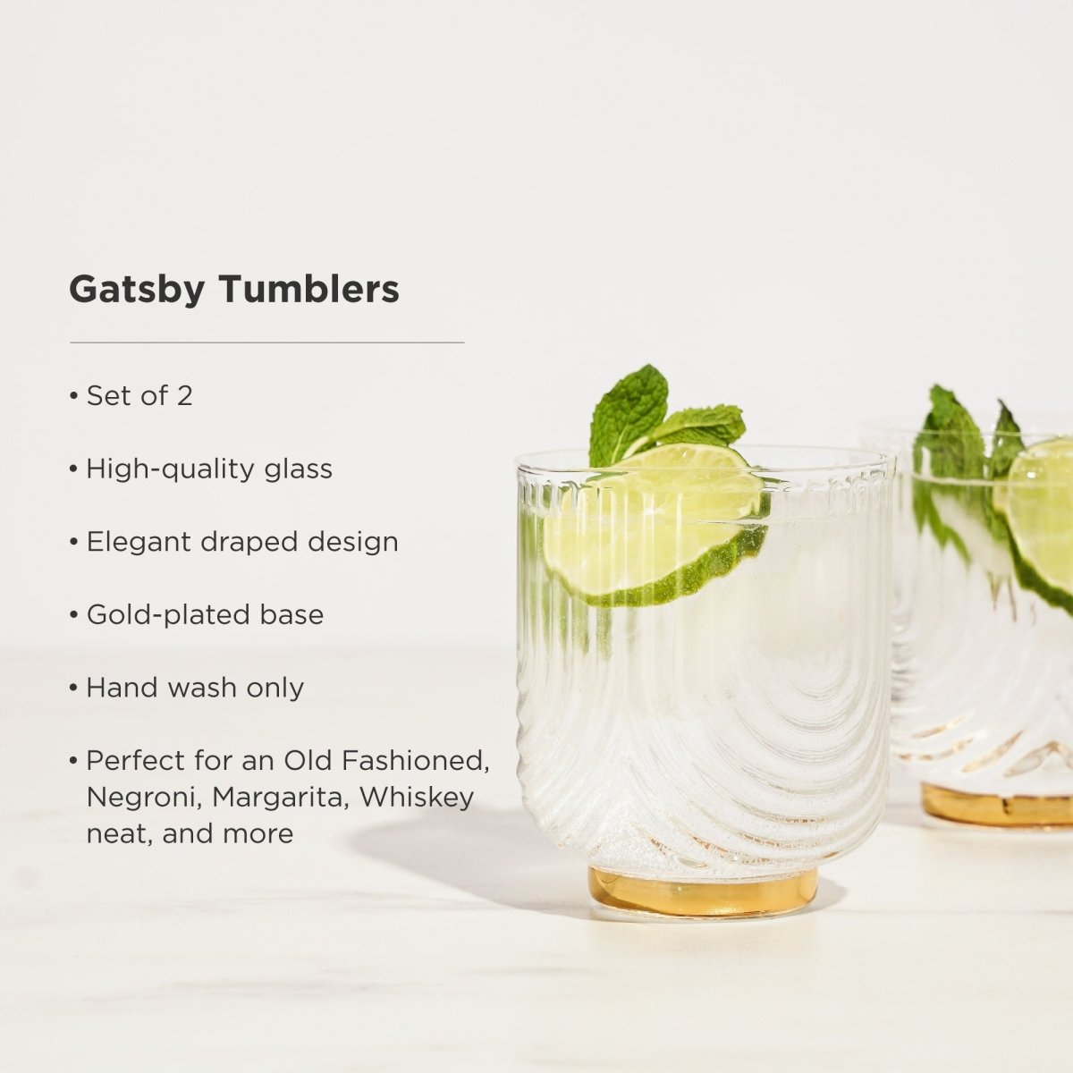 Gatsby Tumblers Set of 2 - HOUSE OF SHE