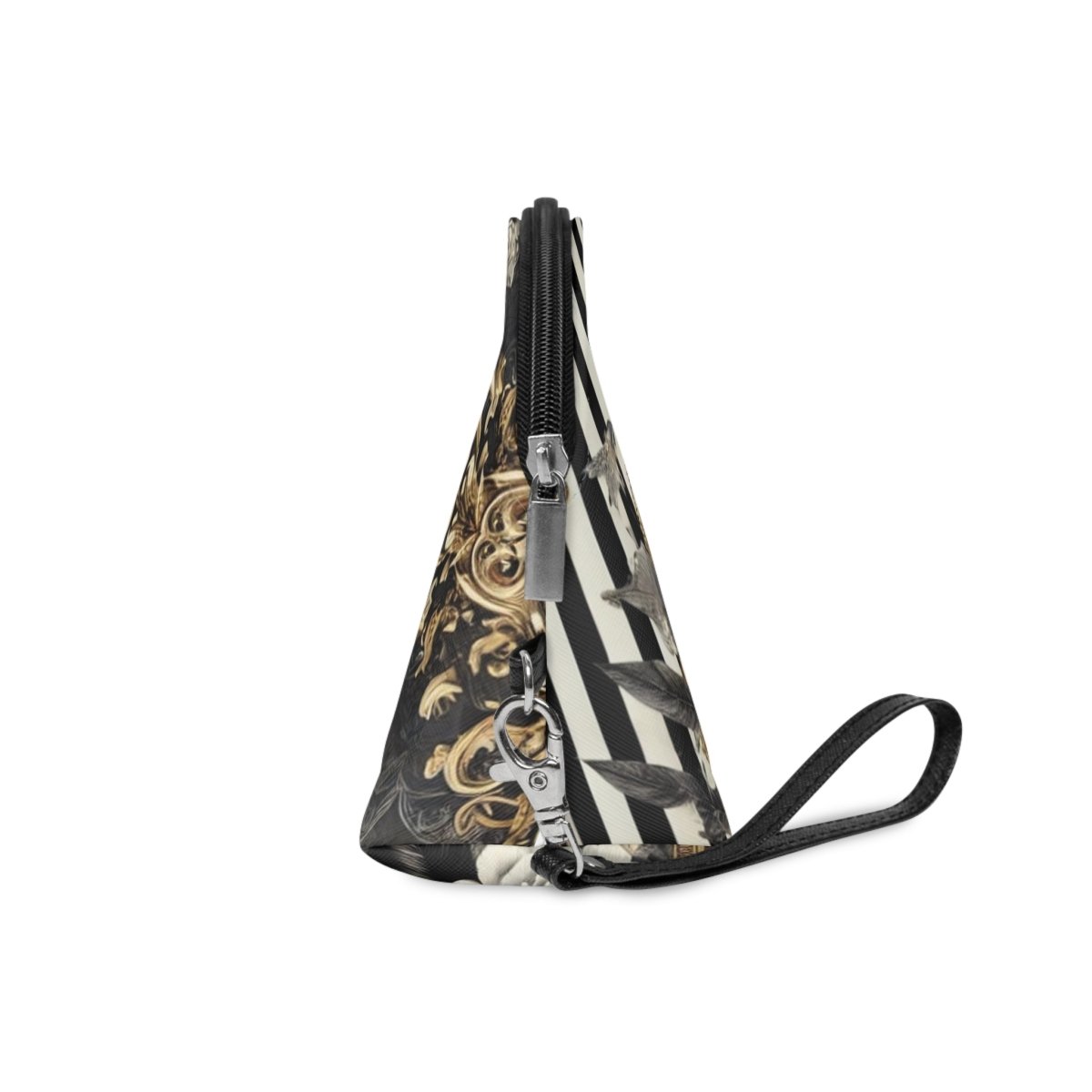 Giraffe & Baroque Makeup Bag — Vintage Floral Cosmetic Pouch - HOUSE OF SHE