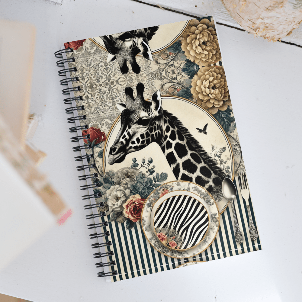 Giraffe Love Spiral Notebook - HOUSE OF SHE