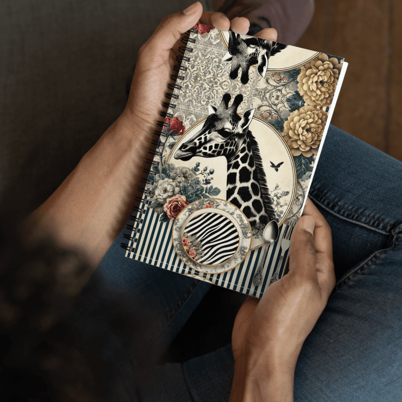 Giraffe Love Spiral Notebook - HOUSE OF SHE
