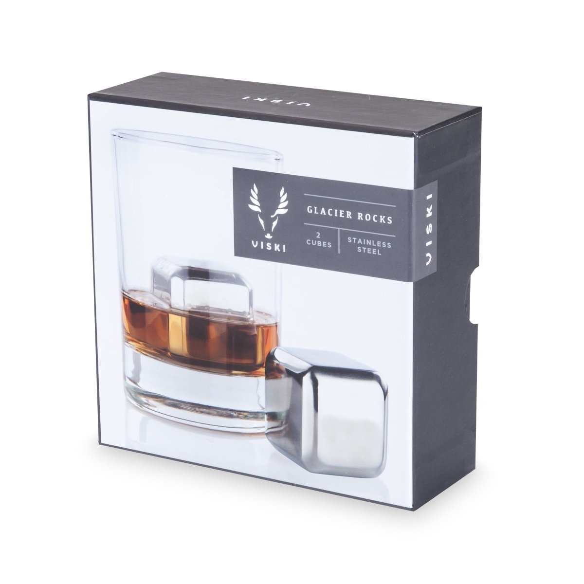 Glacier Rocks Large Stainless Steel Cube Set of 2 - HOUSE OF SHE