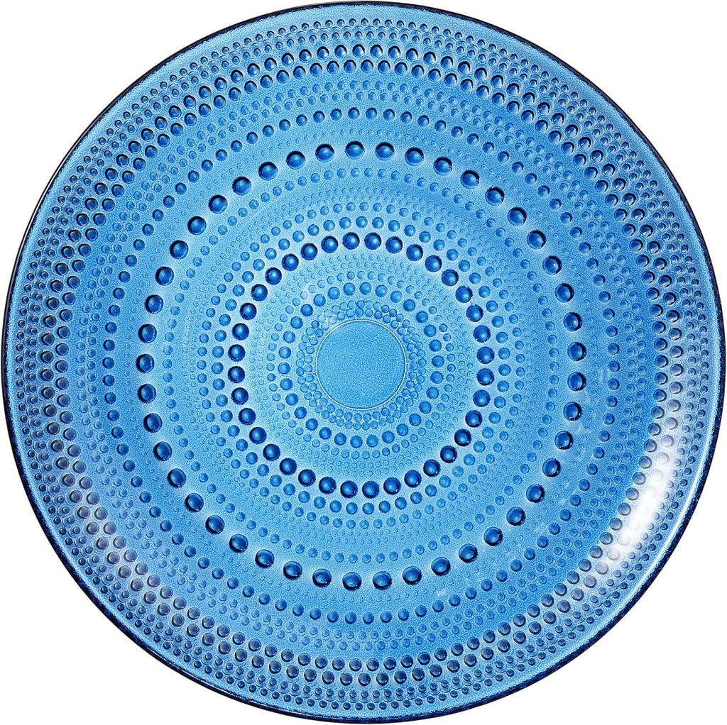 Glass Hobnail Dinner or Charger Plates | Set of 4 | Dark Blue - HOUSE OF SHE