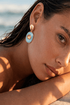 Glenda Light Blue Drop Earring - HOUSE OF SHE