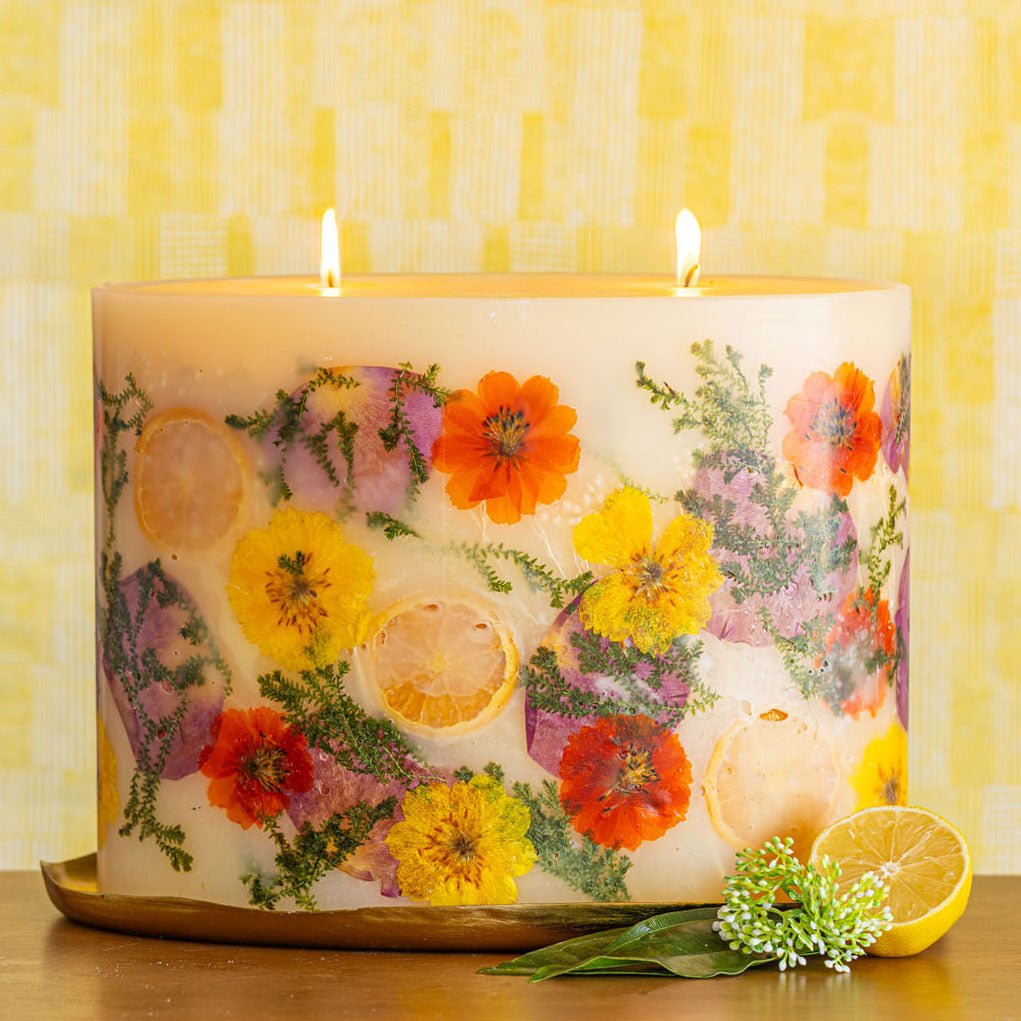Gold Centerpiece Botanical Candle Plate - HOUSE OF SHE