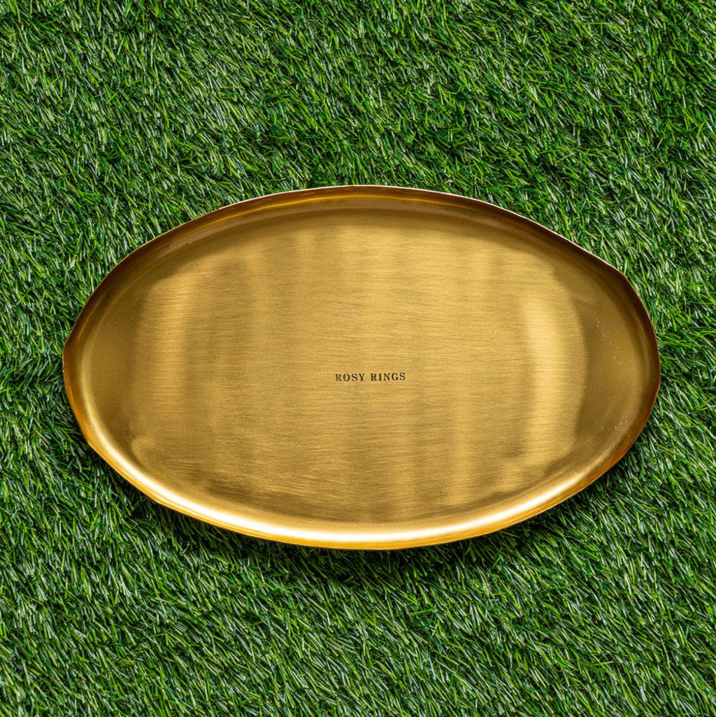 Gold Centerpiece Botanical Candle Plate - HOUSE OF SHE