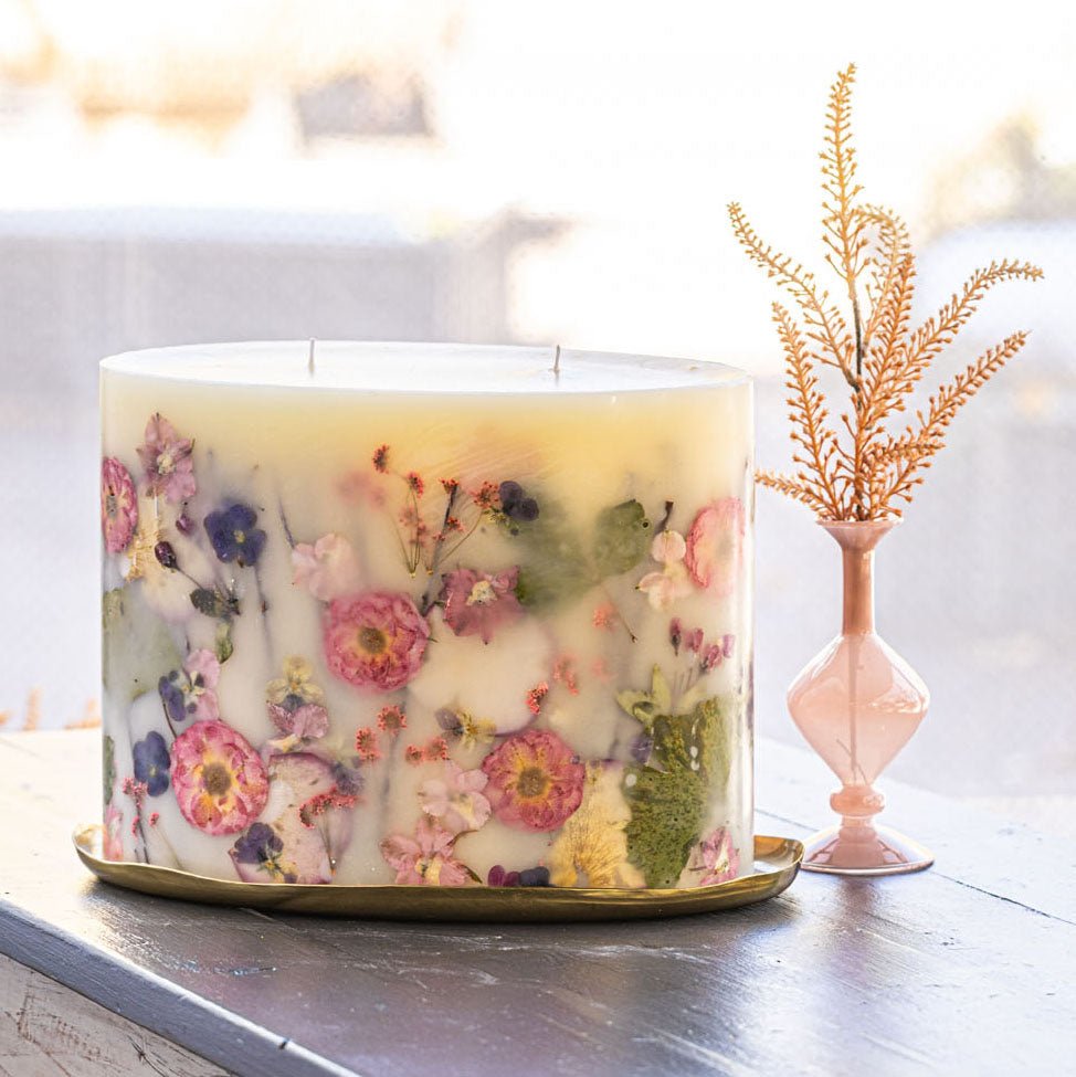 Gold Centerpiece Botanical Candle Plate - HOUSE OF SHE