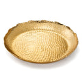 Gold Hammered Decorative Bowl Elegant Aluminum Centerpiece - HOUSE OF SHE