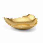 Gold Platter Bowl – Modern Aluminum Decorative Centerpiece with Textured Metallic Finish - HOUSE OF SHE