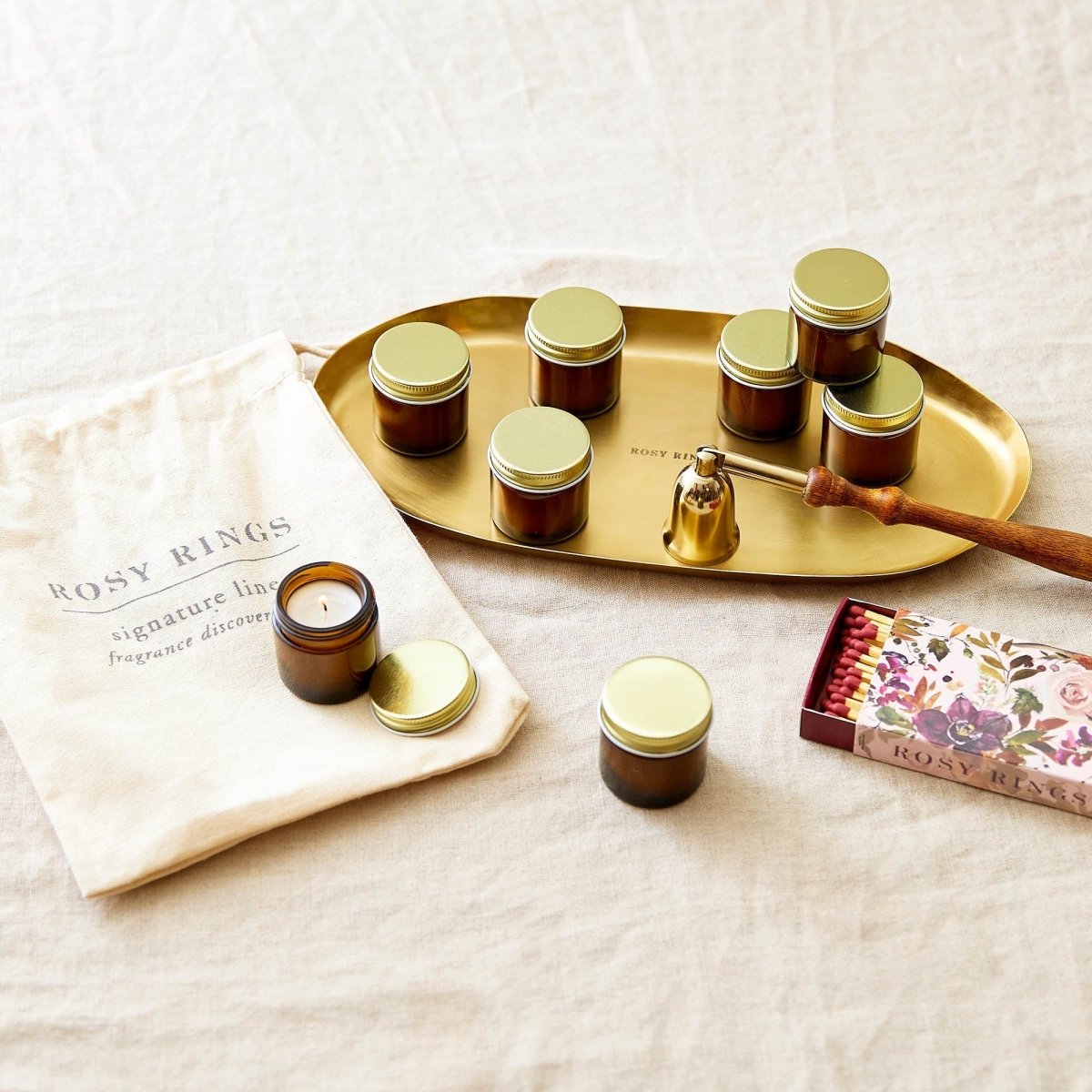 Gold Statement Botanical Candle Plate - HOUSE OF SHE
