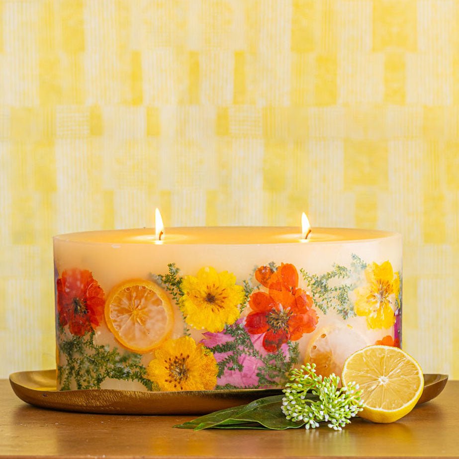 Gold Statement Botanical Candle Plate - HOUSE OF SHE