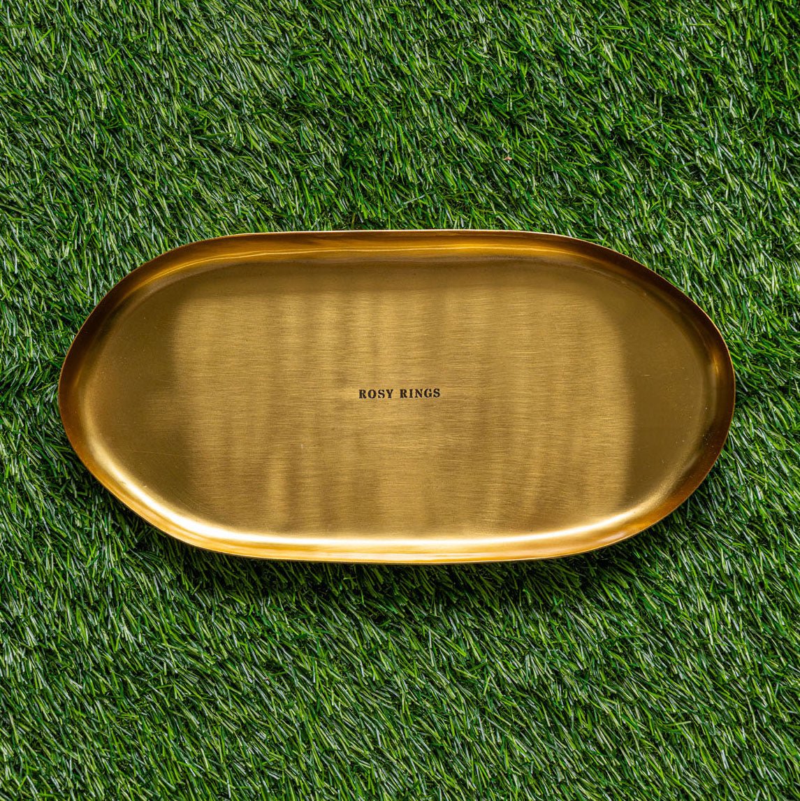 Gold Statement Botanical Candle Plate - HOUSE OF SHE