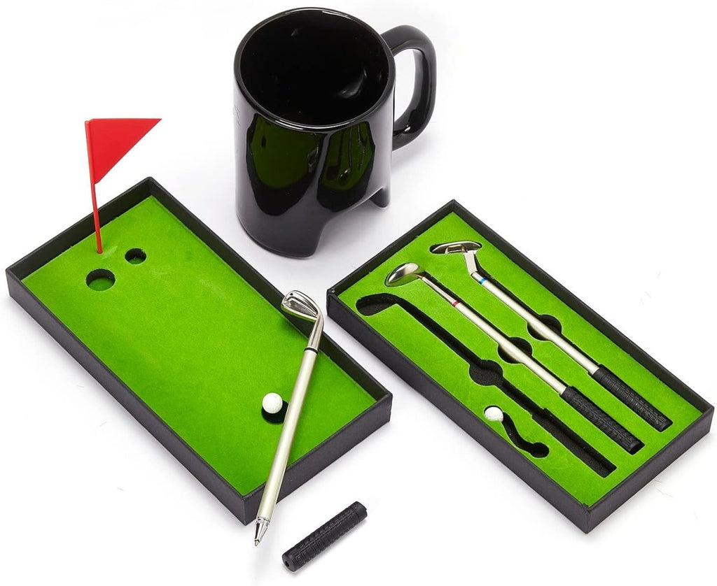 Golf Pen & Putter Mug Gift Set – Mini Golf Desk Game for Men - HOUSE OF SHE