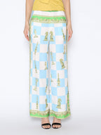 Gracia Fashion Women's Checkmate Print Satin Pajama Pants - HOUSE OF SHE
