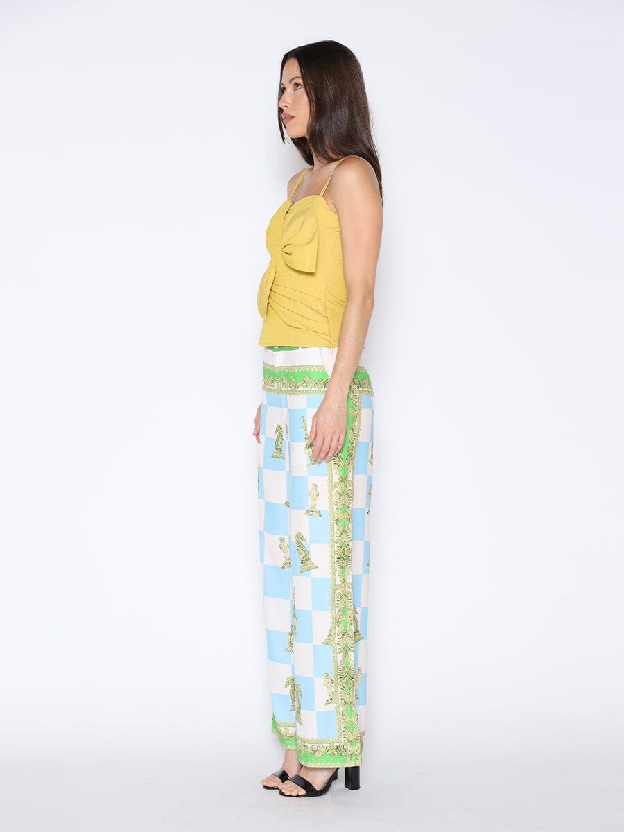 Gracia Fashion Women's Checkmate Print Satin Pajama Pants - HOUSE OF SHE