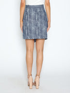 Gracia Fashion Women's Flower Embroidered Mini Denim Skirt - HOUSE OF SHE
