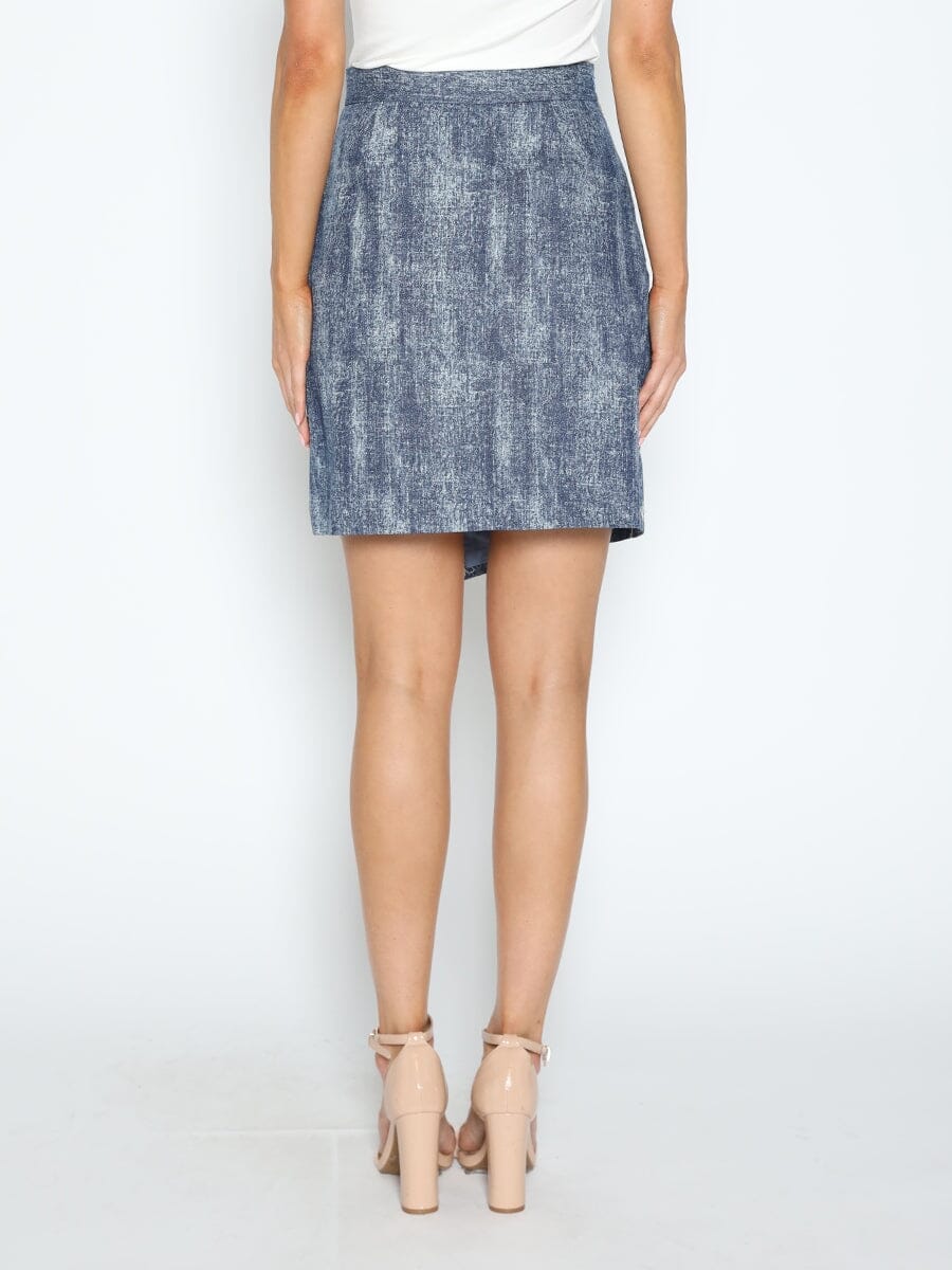 Gracia Fashion Women's Flower Embroidered Mini Denim Skirt - HOUSE OF SHE