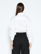 Gracia Fashion Women's Long Puff Sleeve Button Detail Cotton Shirt - HOUSE OF SHE