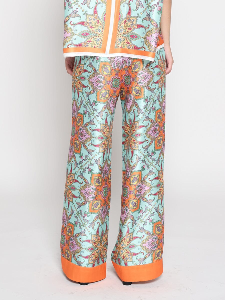 Gracia Fashion Women's Paisley Print Wide Leg Pants - HOUSE OF SHE