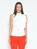 Gracia Fashion Women's Ruffle Flower Detail Tank Top - HOUSE OF SHE