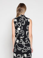 Gracia Fashion Women's Sleeveless embroidered button down vest - HOUSE OF SHE