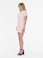 Gracia Fashion Women's Tweed Dodycon Deco Button Mini Dress - HOUSE OF SHE