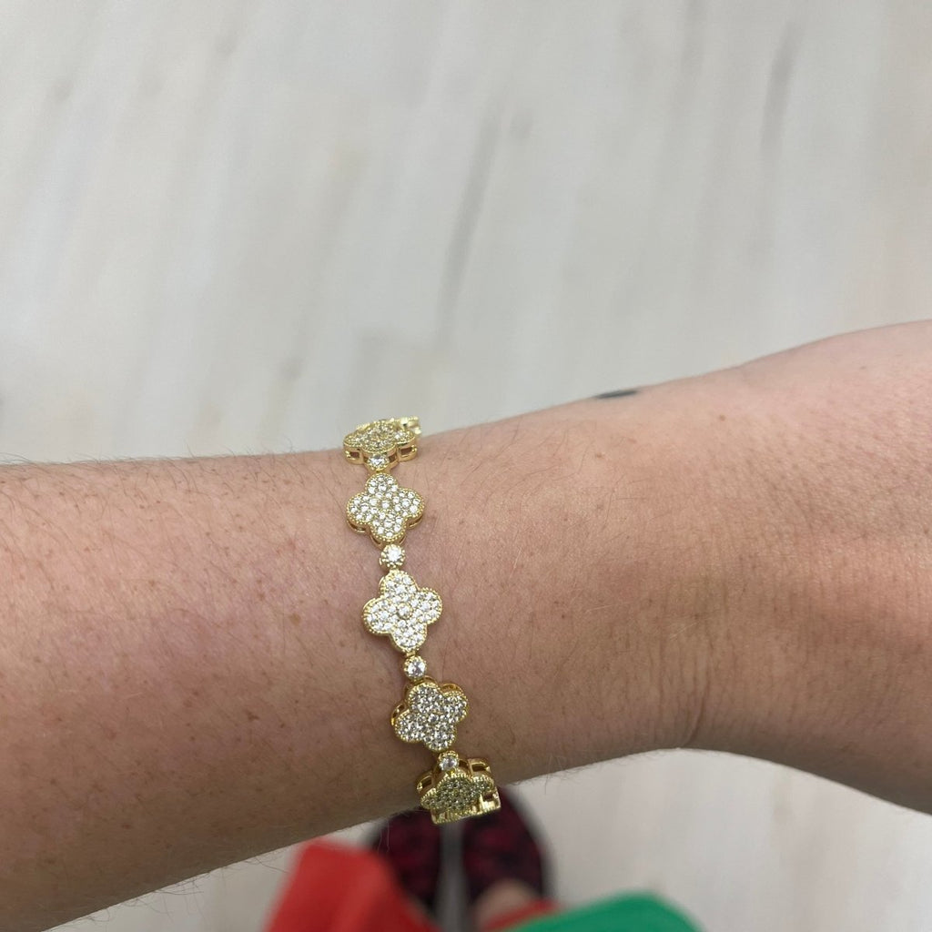 Gracie Clover Tennis Bracelet - HOUSE OF SHE