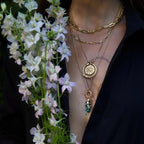 Green Onyx Crystal Snake Necklace - HOUSE OF SHE