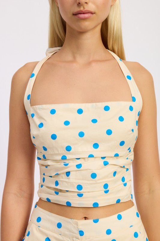 HALTER TOP WITH SQUARED NECK - HOUSE OF SHE