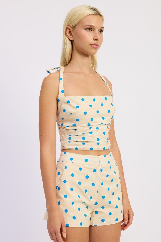 HALTER TOP WITH SQUARED NECK - HOUSE OF SHE