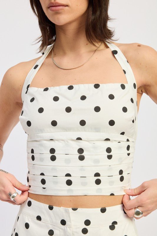 HALTER TOP WITH SQUARED NECK - HOUSE OF SHE