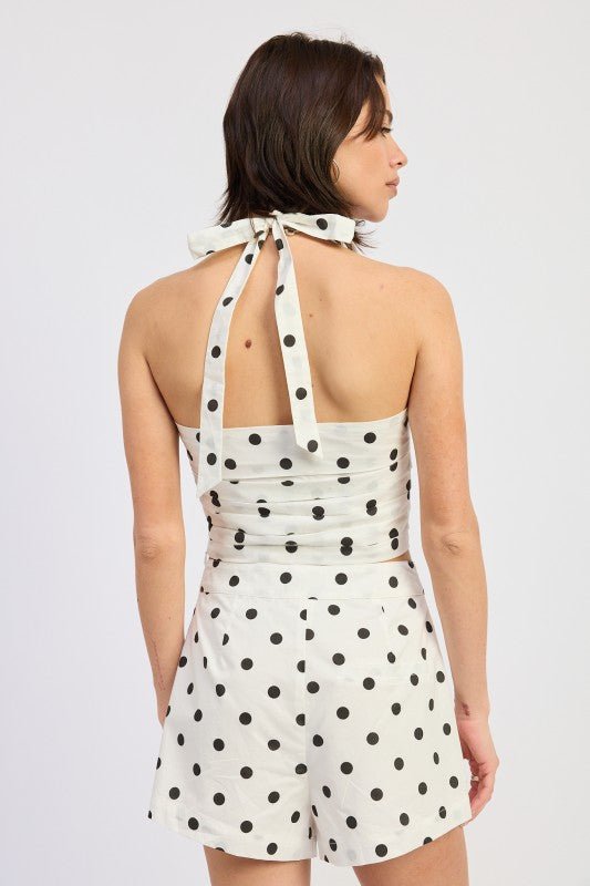 HALTER TOP WITH SQUARED NECK - HOUSE OF SHE