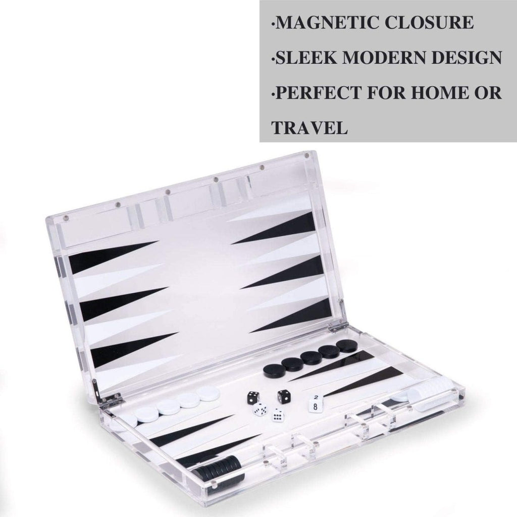 Hampton Acrylic Backgammon Set - HOUSE OF SHE