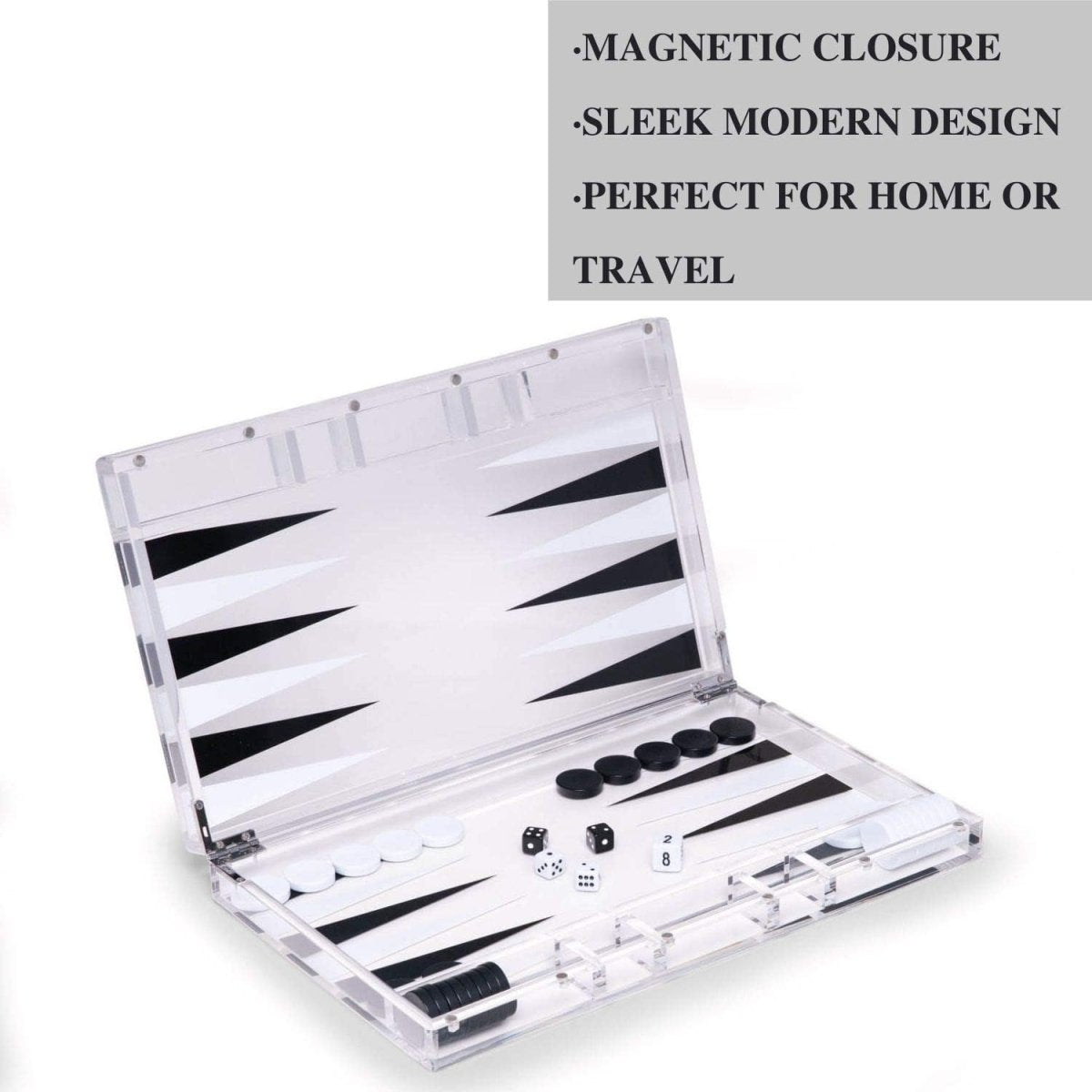 Hampton Acrylic Backgammon Set - HOUSE OF SHE