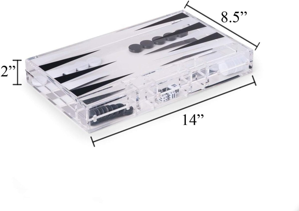 Hampton Acrylic Backgammon Set - HOUSE OF SHE