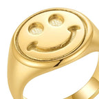 Happy Signet Ring - HOUSE OF SHE