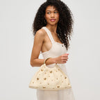 Harper Evening Natural Vegan Studded Bag - HOUSE OF SHE