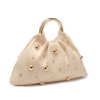 Harper Evening Natural Vegan Studded Bag - HOUSE OF SHE