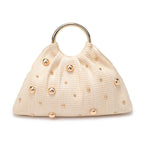 Harper Evening Natural Vegan Studded Bag - HOUSE OF SHE