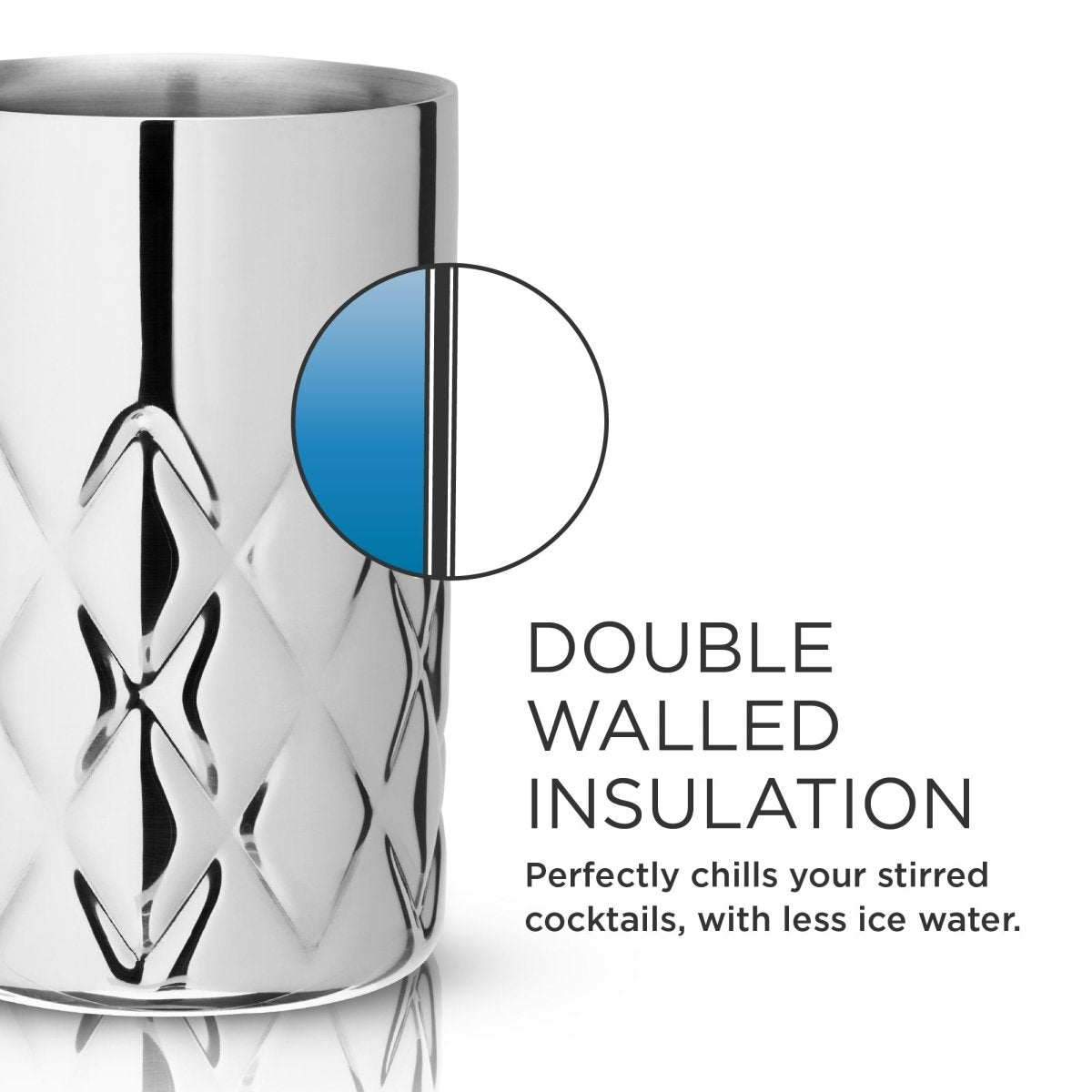 Harrison Stainless Steel Double-Walled Mixing Glass - HOUSE OF SHE